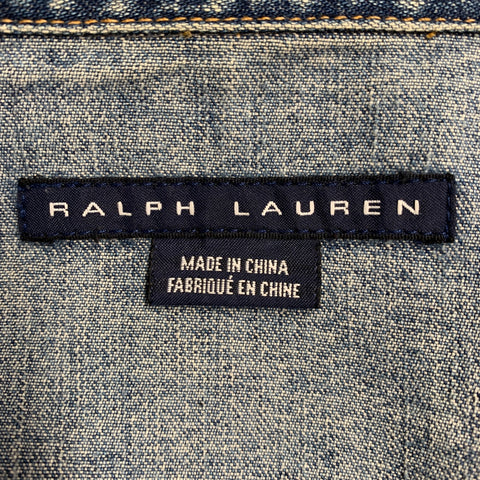 RALPH LAUREN Size M Blue Cotton Blend Denim Jacket