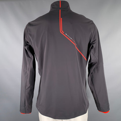 KJUS Size XL Charcoal Grey Nylon Spandex Zip Up Jacket