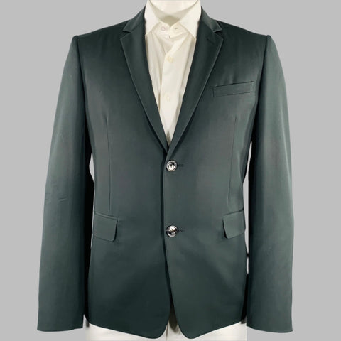 FENDI Size 42 Charcoal Wool Notch Lapel Sport Coat