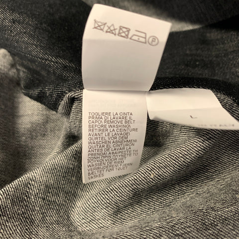 BRUNELLO CUCINELLI Size L Grey Indigo Silk High Low Mid Calf Dress