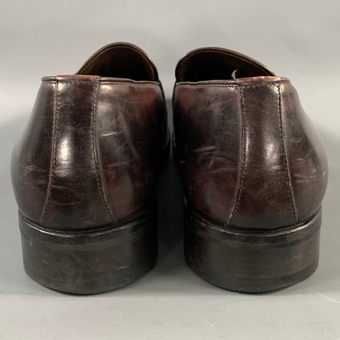 TOM FORD Size 10.5 Brown Leather Penny Loafers