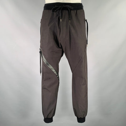 ARMY OF ME Size L SS20 Black Cotton Polyester Drop Crotch Casual Pants