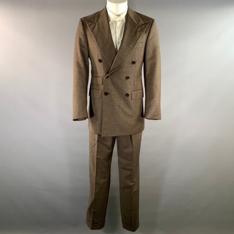 RALPH LAUREN Chest Size 38 Dark brown Wool Double Breasted 30 31 Suit