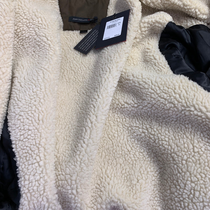 JOHN VARVATOS STAR USA Size M Brown Cotton Blend Hooded Coat