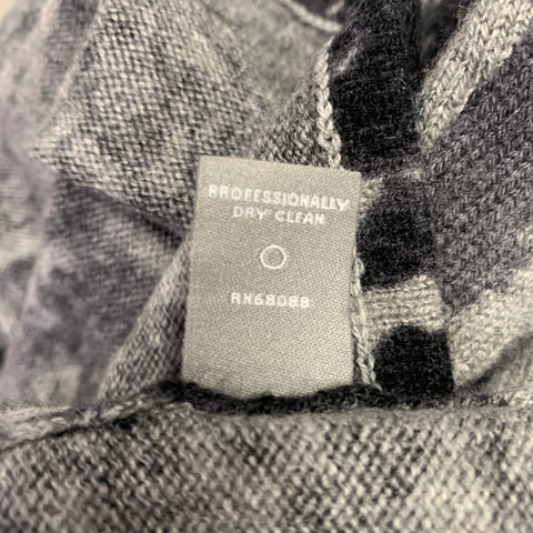 NEIMAN MARCUS Taille L Débardeur en cachemire gris anthracite à motif cachemire