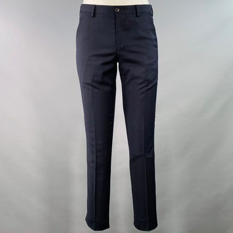 PAUL SMITH Size 36 Navy Wool Single Breasted Slim Fit Notch Lapel Suit