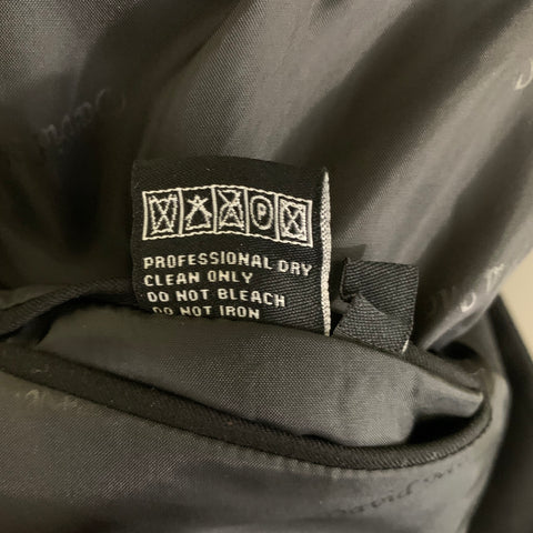 DAVID MAYER Chest Size 38 Black Polyester & Viscose Peak Lapel Sport Coat