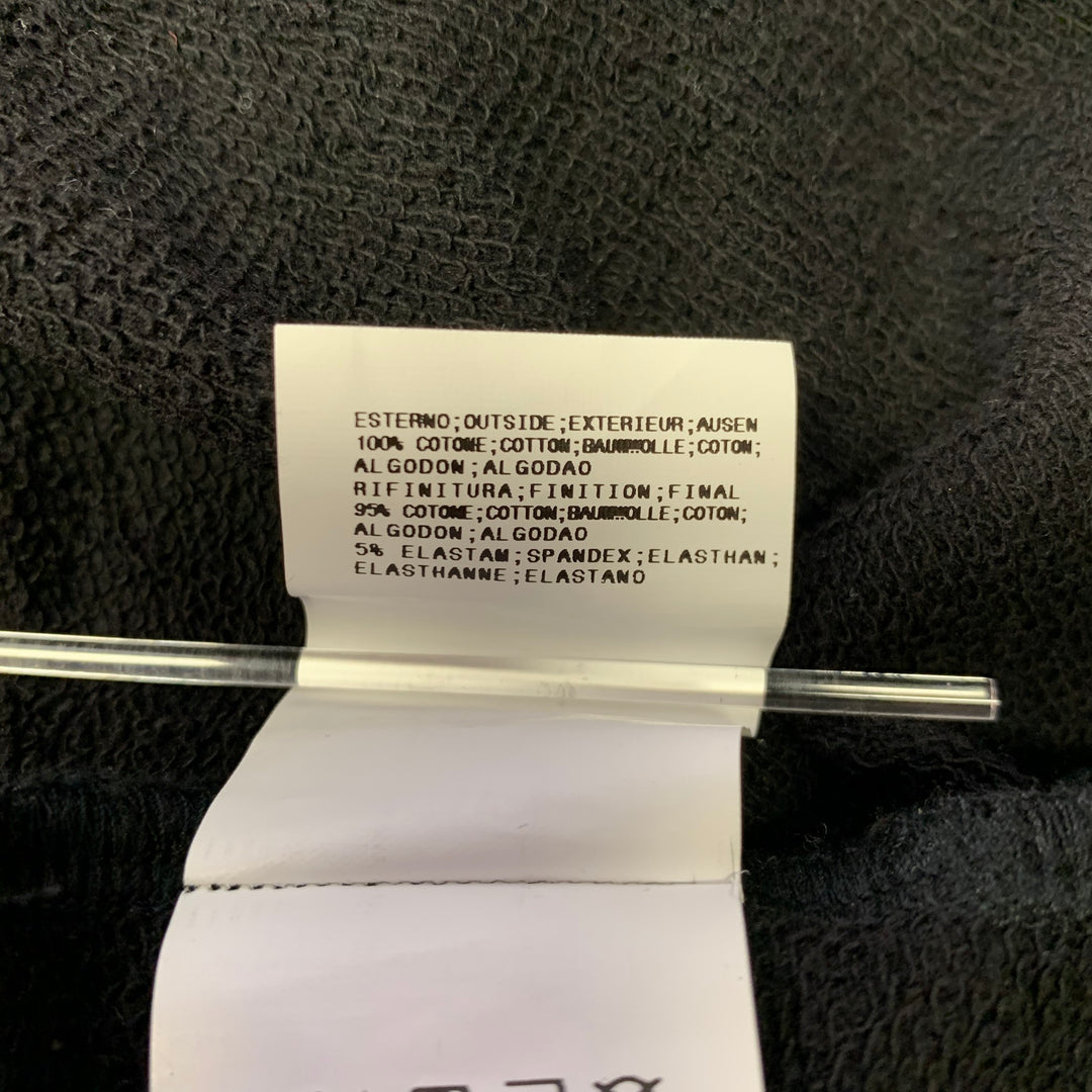 JEAN PAUL GAULTIER Size M Black Stripe Cotton Crew-Neck Pullover