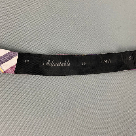 VINTAGE Purple Plaid Cotton Tie