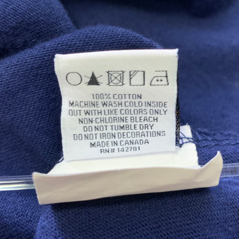 AIME LEON DORE Size L Navy Logo Cotton Crew-Neck T-shirt