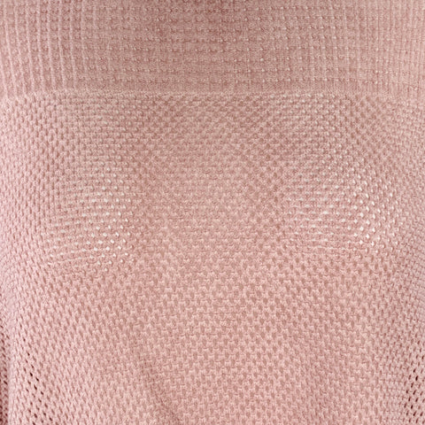 MARGARET OLEARY Size M Pink Cotton Waffle Knit Long Sleeve Casual Top