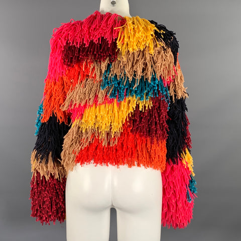 Veste à franges en polyester multicolore ALICE + OLIVIA taille S