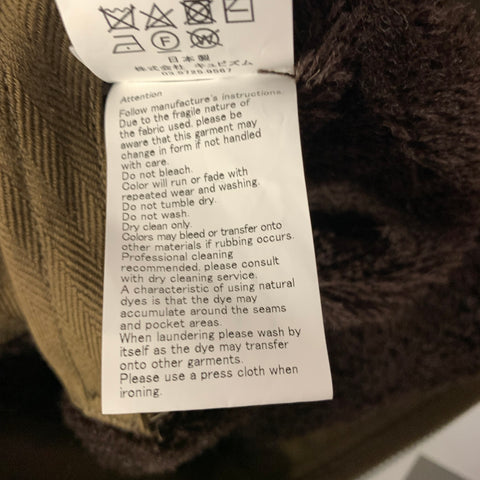 VISVIM Size M Olive Nylon Cotton Blend Reversible Vest