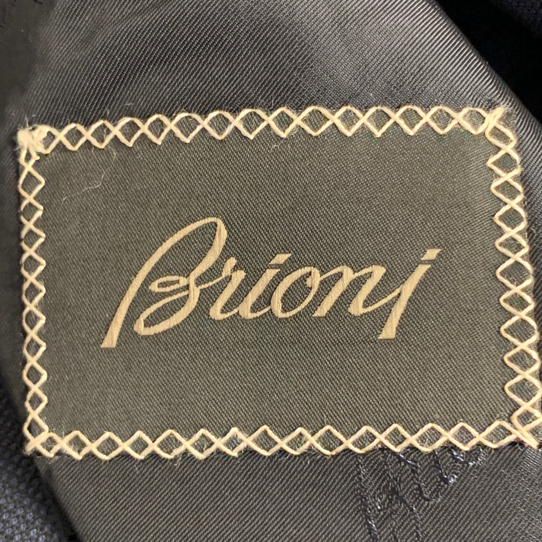 BRIONI Size 44 Regular Navy Wool Twill Notch Lapel Sport Coat