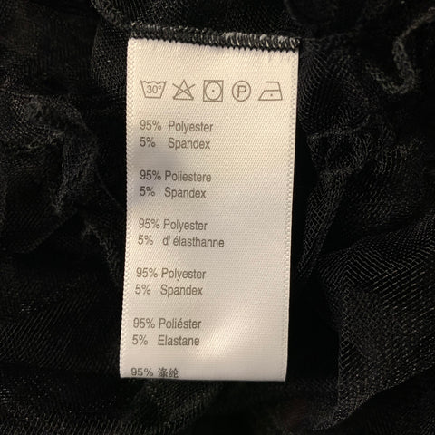 KIM SHUI Size XS Black Polyester Blend Sheer Dress Pants