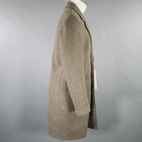 CALVIN KLEIN Size 36 Grey Heather Polyester Blend Coat