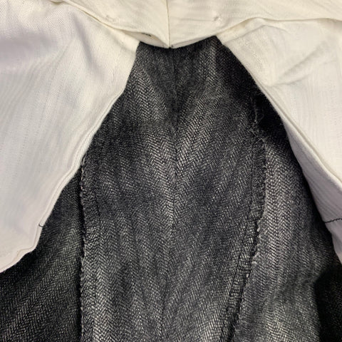 CANALI Size 40 Grey Charcoal Stripe Wool Cashmere Single Breasted Suit