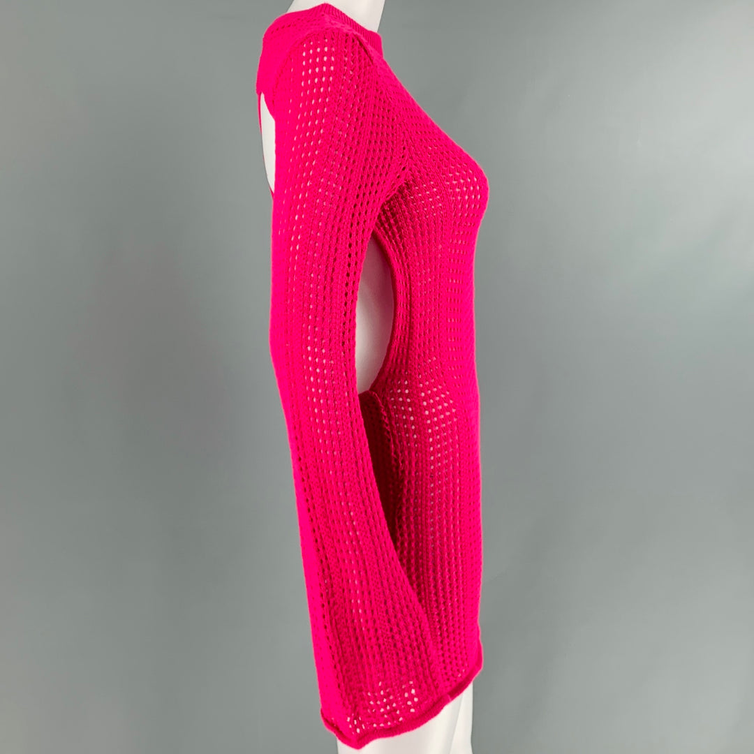 NO BRAND Size S Pink Fuchsia Knit See Through Crochet Open Back Mini D –  Sui Generis Designer Consignment