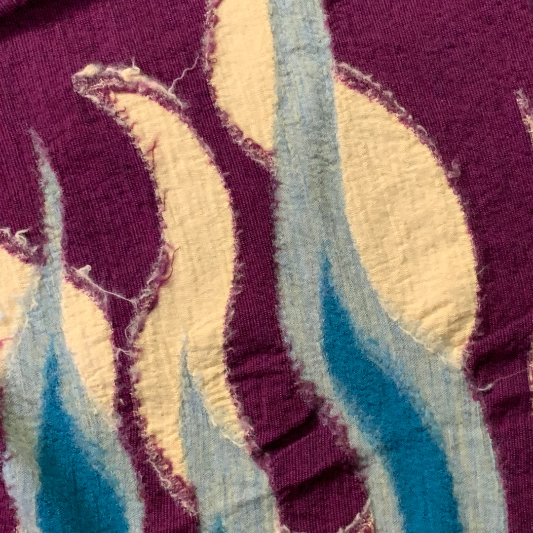 KAPITAL Multi Color Flames Cars Wool Scarf