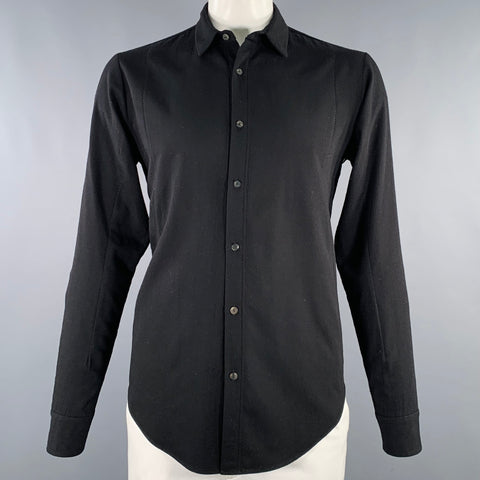 FORME 3’3204322896 Size L Black Wool Long Sleeve Shirt