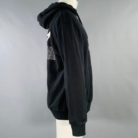 Sweat à capuche en coton à logo noir et blanc REIGNING CHAMP taille M