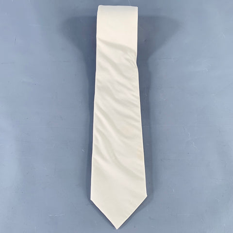 PRADA Cream Cotton Blend Tie