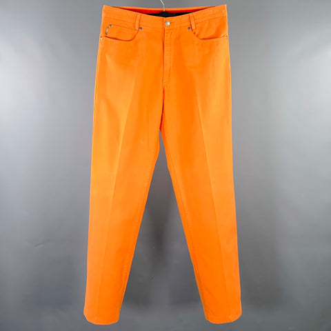 BURBERRY LONDON Size 32 Orange Cotton 5 Pockets Casual Pants