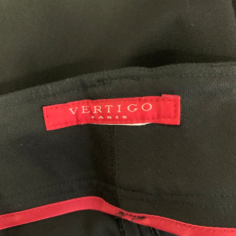 VERTIGO Size M Black Gold Stretch Twill Dress Pants