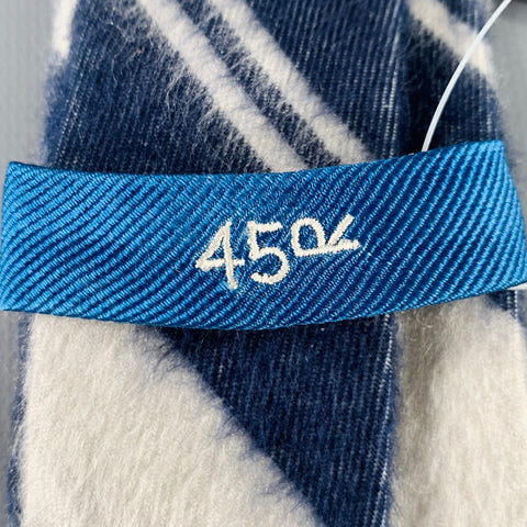 45rpm Navy White Diagonal Stripe Tie