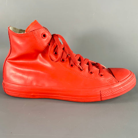 CONVERSE Size 9.5 Red Rubber High Top Sneakers