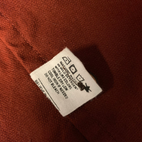 BRIDGE & BURN Size M Orange Burnt orange Cotton Button Up Long Sleeve Shirt