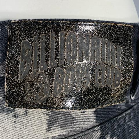 BILLIONAIRE BOYS CLUB Size 34 Black Grey Paint Splatter Raw Edge Shorts