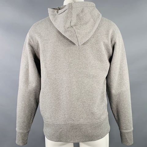 ACNE STUDIOS Size M Ferris Face Grey Cotton Hoodie Sweatshirt