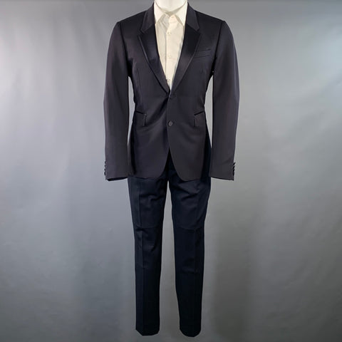 BURBERRY PRORSUM Size 40 Navy Wool Notch Lapel Tuxedo