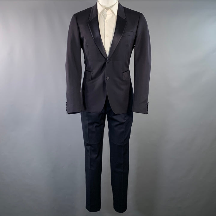BURBERRY PRORSUM Size 40 Navy Wool Notch Lapel Tuxedo