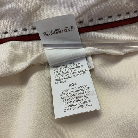 BRUNELLO CUCINELLI Size 34 Cream Cotton Blend Straight Casual Pants