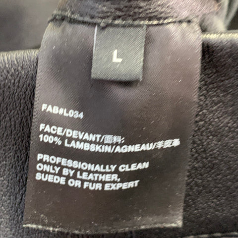 LAFAYETTE 148 Size L Greenwich Black Leather Lambskin Leggings Casual Pants