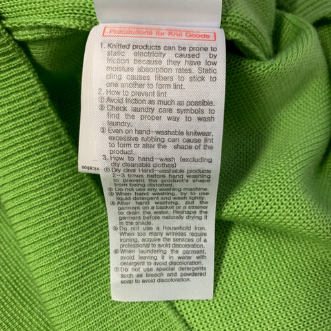 WOOYOUNGMI Size 38 Green Knit Wool Short Sleeve Polo