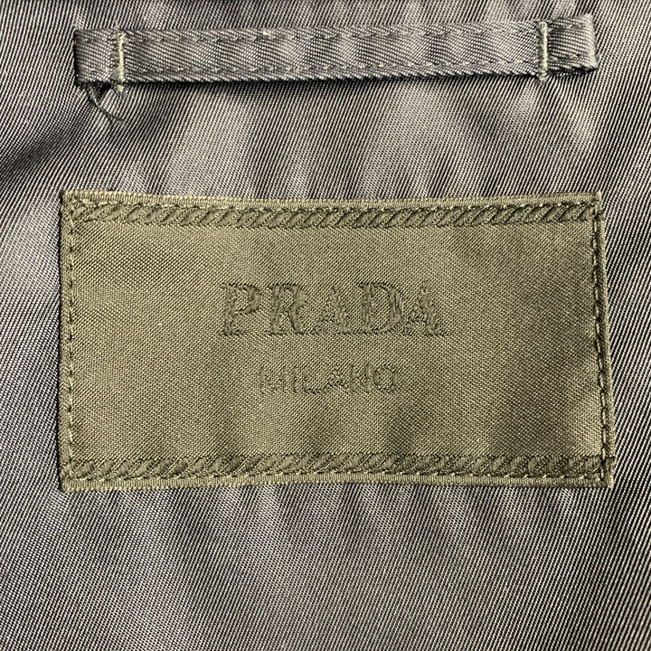 PRADA RE-NYLON Size S Navy Polyamide One Pocket Snaps Jacket