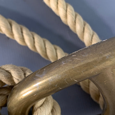 RALPH LAUREN One Size Beige Brass Rope Belt