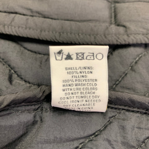 AIME LEON DORE Size M Black Quilted Nylon Zip Up Jacket