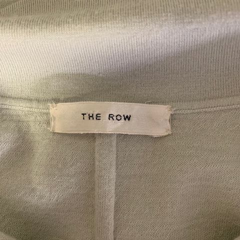 THE ROW Size S Green Mint Knit Virgin Wool Pull On Short Sleeve Shirt