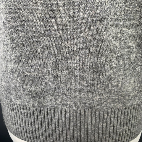 ERMENEGILDO ZEGNA Size M Grey Cashmere Zip Up Cardigan