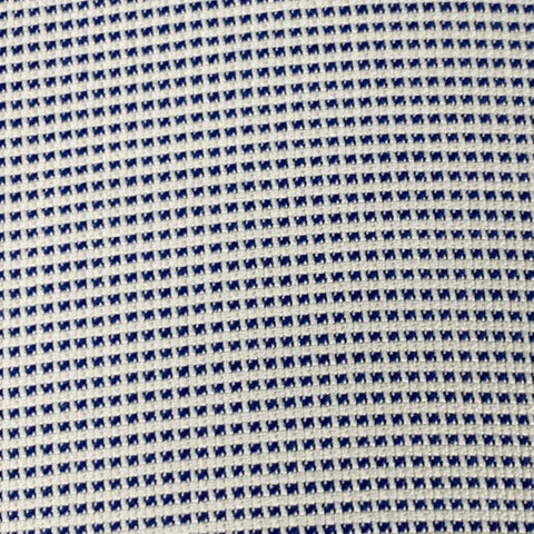 LUCIANO BARBERA Size S White Navy Dots Cotton One Pocket Long Sleeve Shirt
