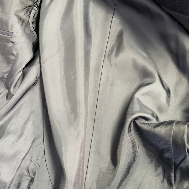 Z ZEGNA Size 40 Regular Navy Charcoal Herringbone Wool Notch Lapel Suit