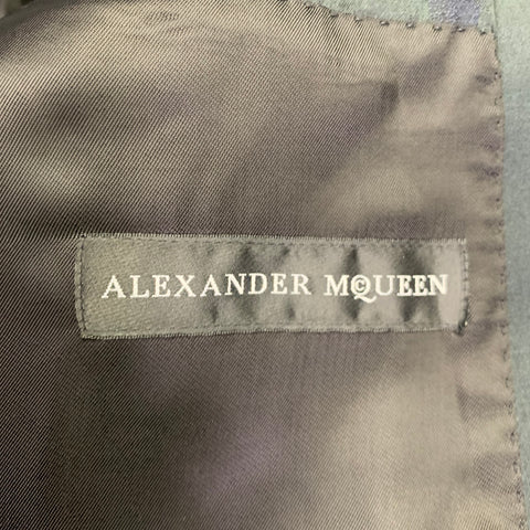 ALEXANDER MCQUEEN Size 48 Black Jacquard Viscose Blend Sport Coat