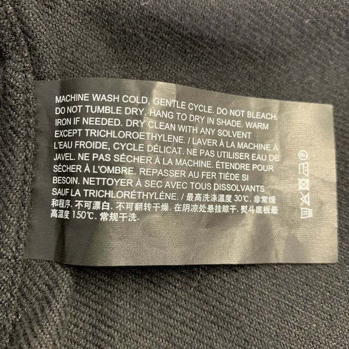 THEORY Size M Black Twill Cotton One pocket Long Sleeve Shirt