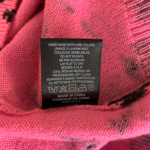 GENERATION LOVE Size XS Pink Black Wool  Cashmere Dyed Sweater Womens