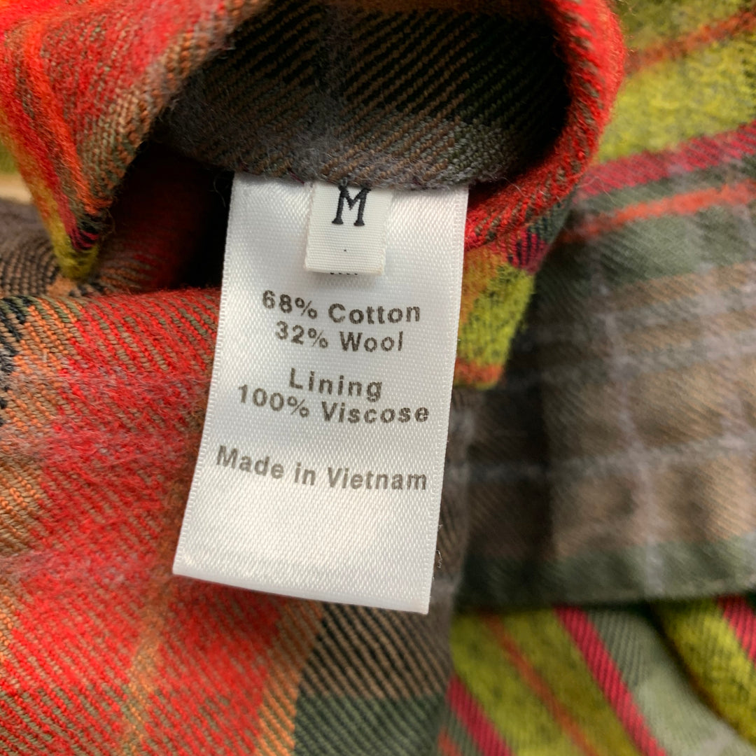 PAUL SMITH Size M Multi Color Plaid Cotton Wool Notch Lapel Sport Coat
