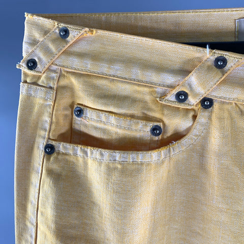 VERSUS by GIANNI VERSACE Vintage Size 32 Yellow Cotton Blend Pants
